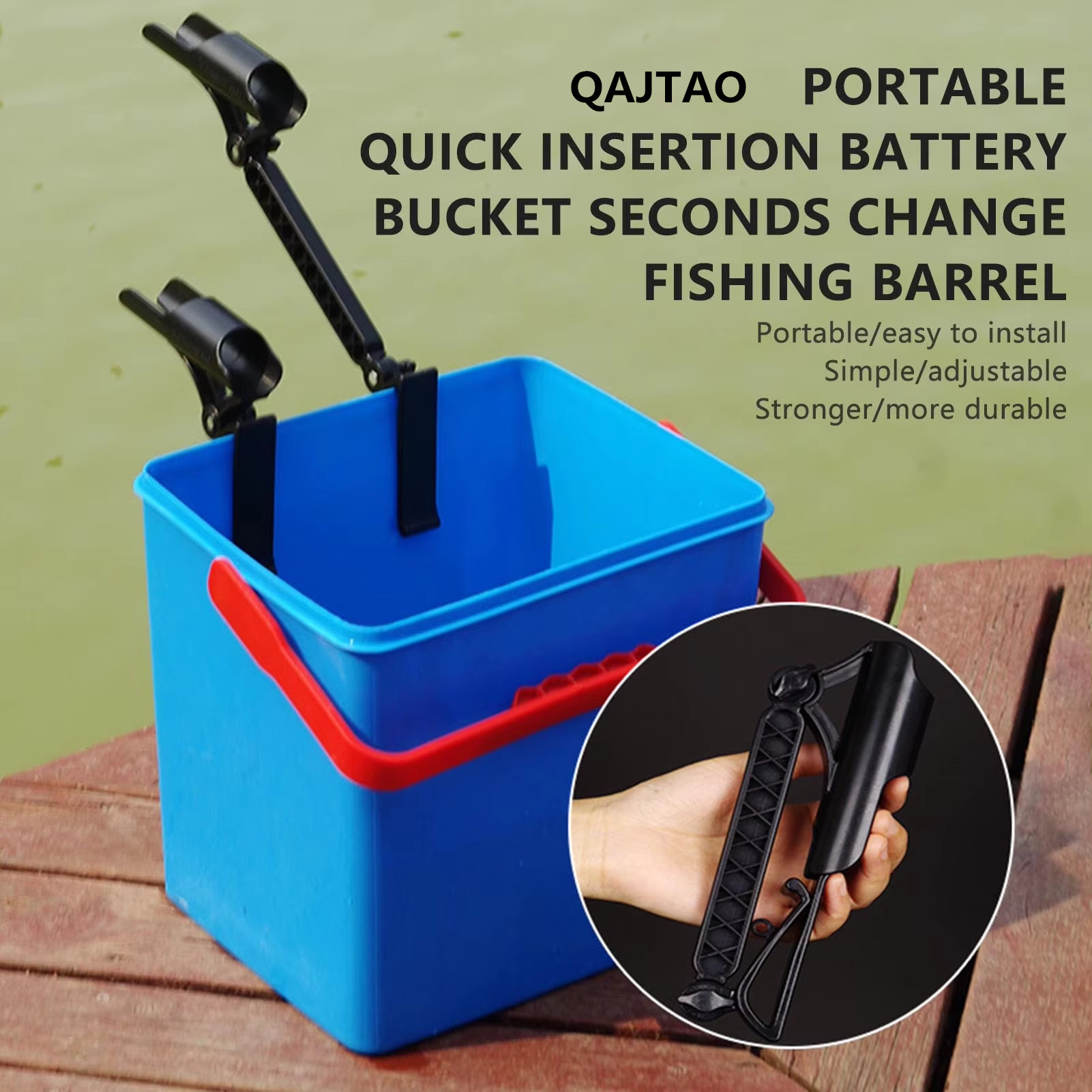 Fishing Rod Ice - Soporte para cañas de pescar QAJTAO