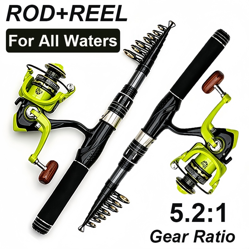 Fishing Rod Combo - Combo de caña de pescar giratoria