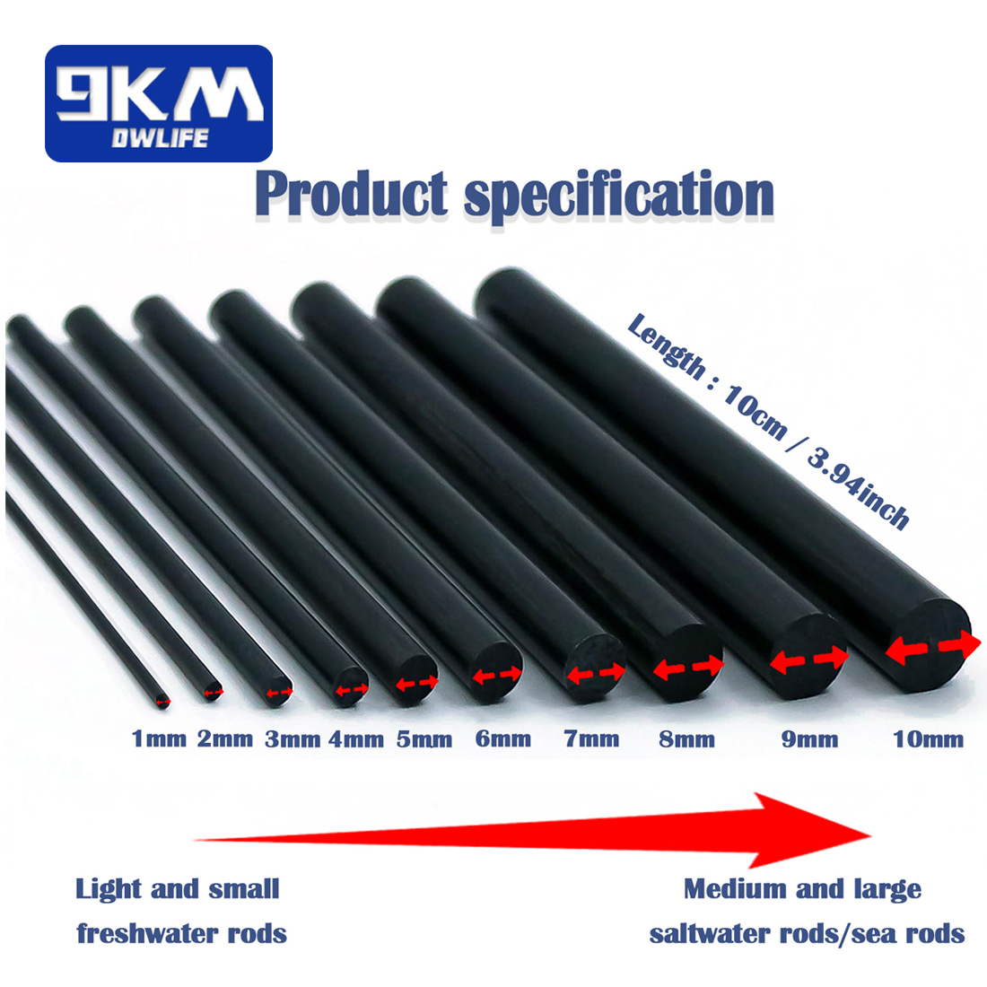 Kit de reparación de cañas de  - Fishing Rod Carbon Fiber reseña y precio