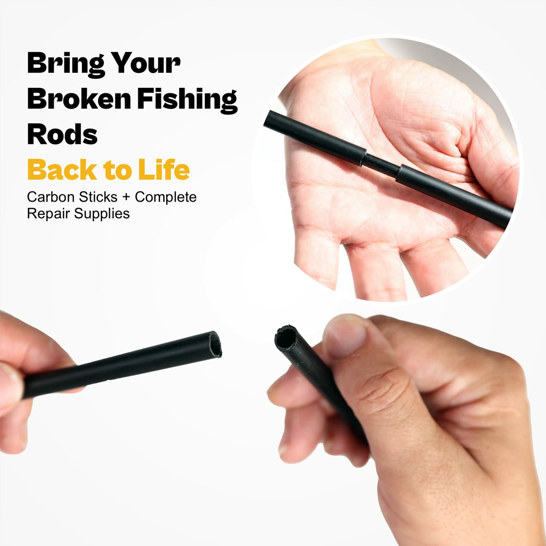 Kit de reparación de cañas de  - Fishing Rod Carbon Fiber reseña y precio