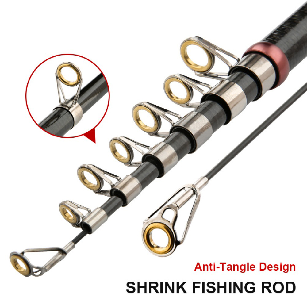 Caña de pescar retráctil de fi - Fishing Rod Carbon Fiber reseña y precio